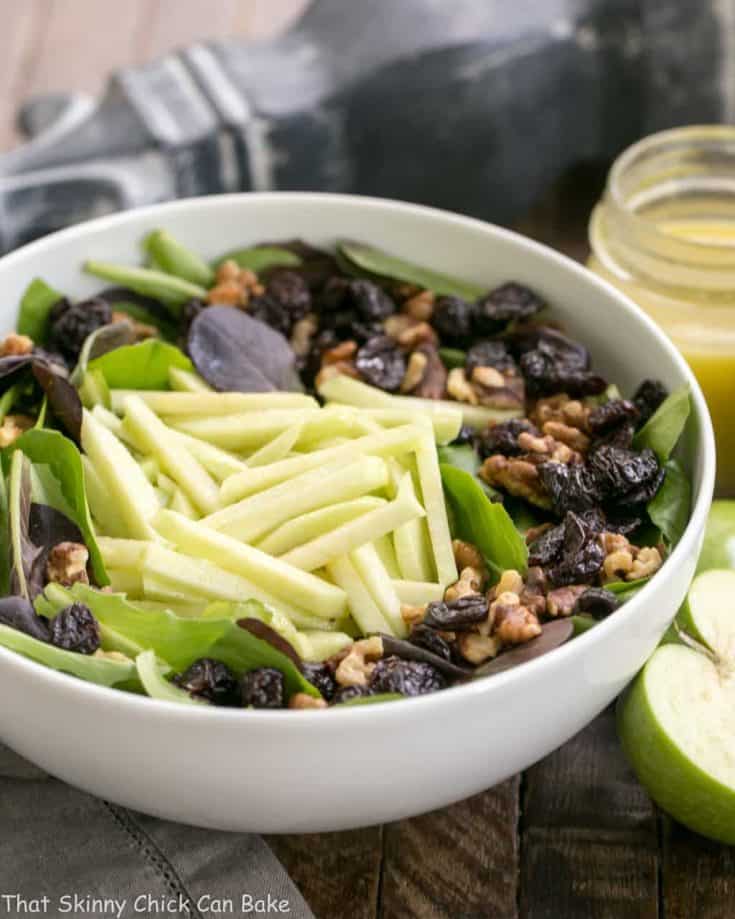 Apple, Cherry, Walnut Salad with Maple Dressing | A fabulous fall/winter salad that always gets rave reviews!