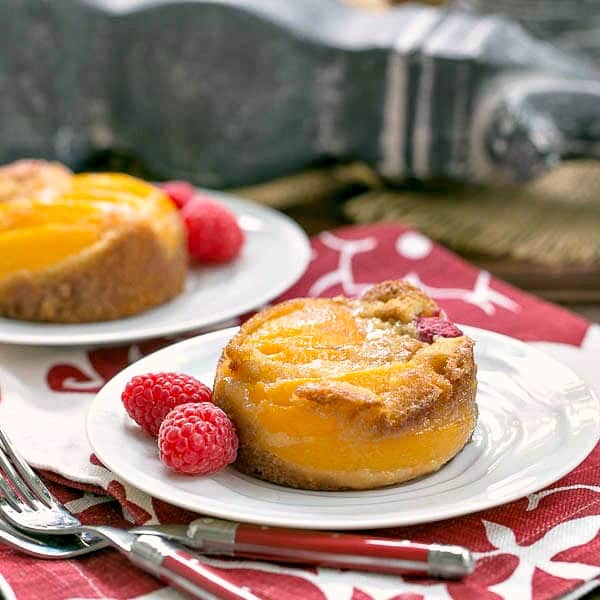 Oven Roasted Peach Cakes - A terrific, adaptable dessert featuring stone fruit!