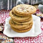 Brown Butter Toffee Cookies | Chewy cookies filled with toffee chunks with a nutty nuance thanks to brown butter!