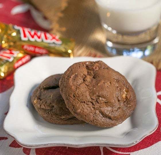 Double Chocolate Twix Cookies