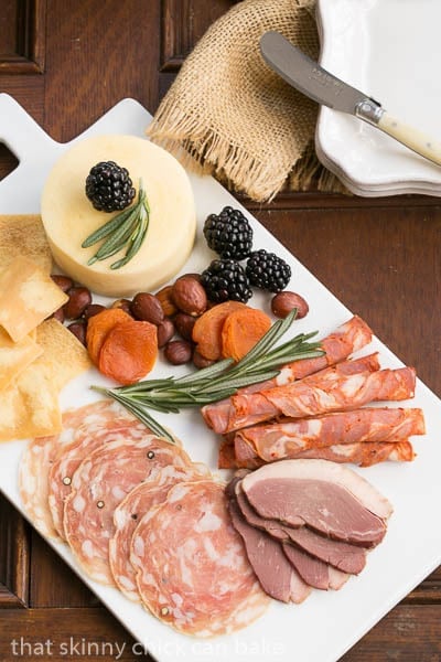 Overhead view of Charcuterie Platter