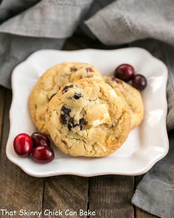 Cranberry, White Chocolate, Crystallized Ginger Cookies | A star studded cookie that's perfect for the holidays and all year long!