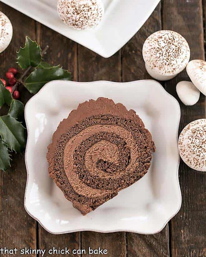 Christmas Yule Log Cake - Buche de Noel - Drive Me Hungry