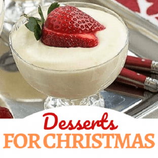 Best Christmas Desserts collage with a photo and text box