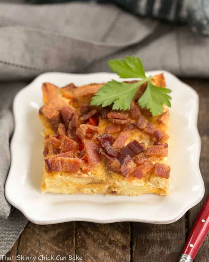 Bacon and Egg Strata | Croutons, cheese, bacon and eggs combine for an outstanding breakfast treat