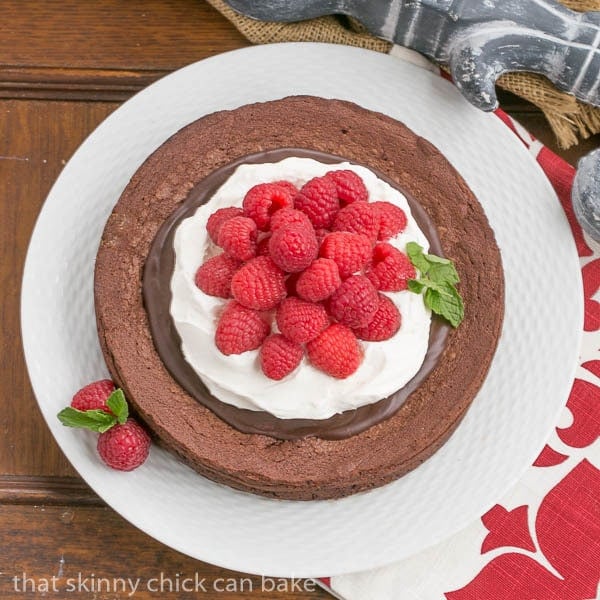 Overhead view of Chocolate Earthquake Cake.