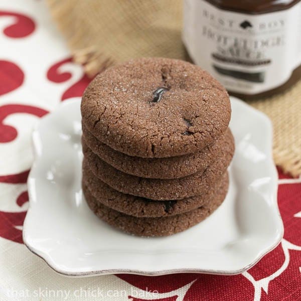 A stack of Chocolate Lava Cookies 