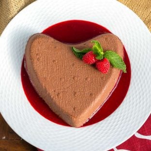 Chocolate Coeur a la Creme | This creamy heart-shaped dessert is the epitome of Valentine's Day sweets!
