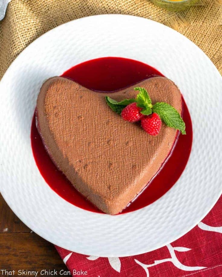 Chocolate Coeur a la Creme | This creamy heart-shaped dessert is the epitome of Valentine's Day sweets!