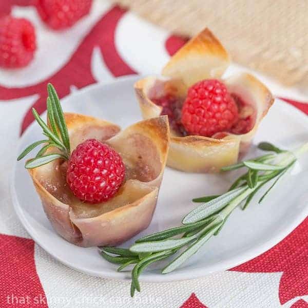 Raspberry Brie Bites - Perfect mini tarts for your next cocktail party