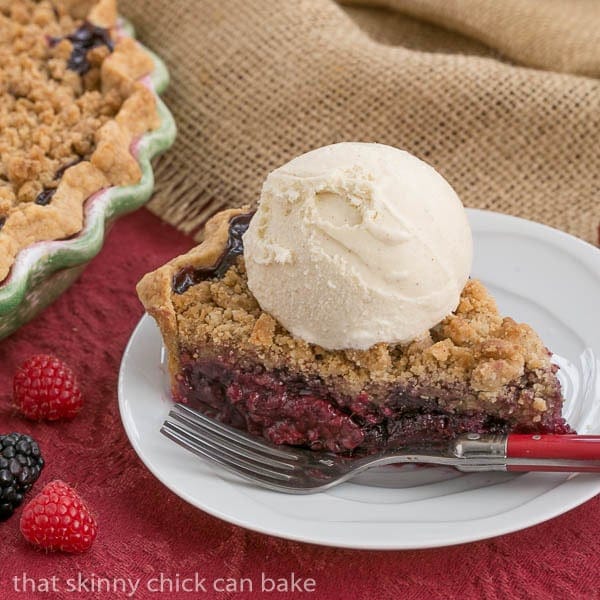 Razzleberry Pie | Raspberry, Blackberry and Blueberry Pie with a crumb topping.