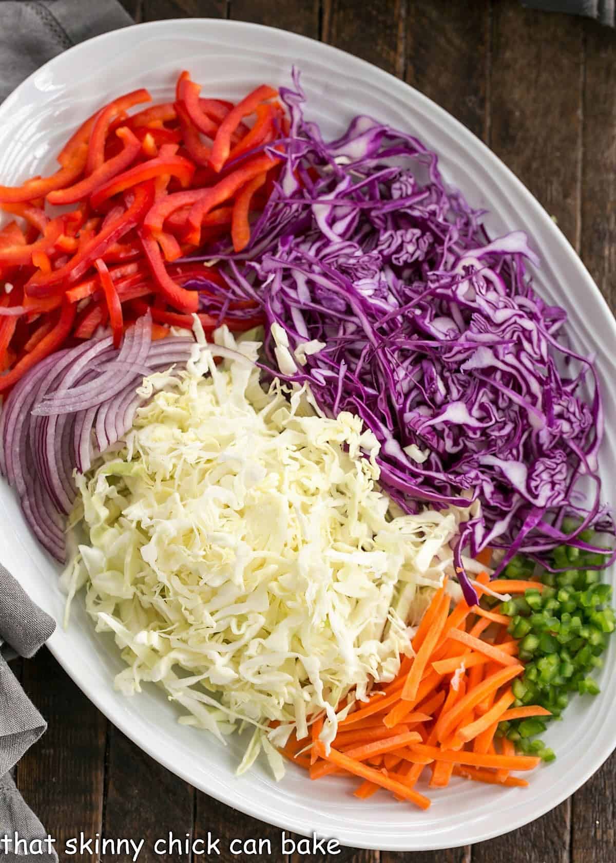Salad ingredients for Asian Salad Recipe.