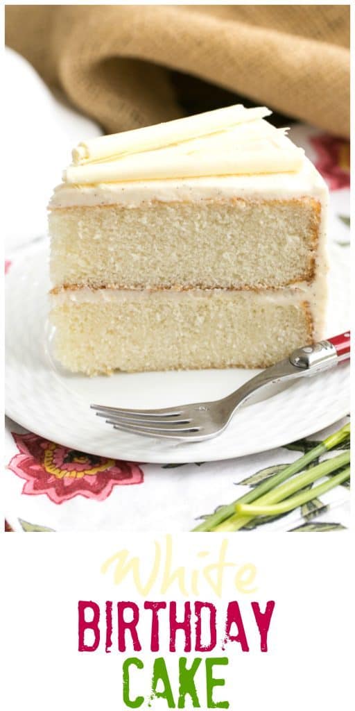 White Birthday Cake | An exquisite white cake with vanilla bean buttercream