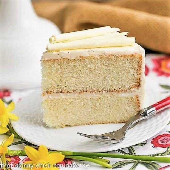 White Birthday Cake - That Skinny Chick Can Bake