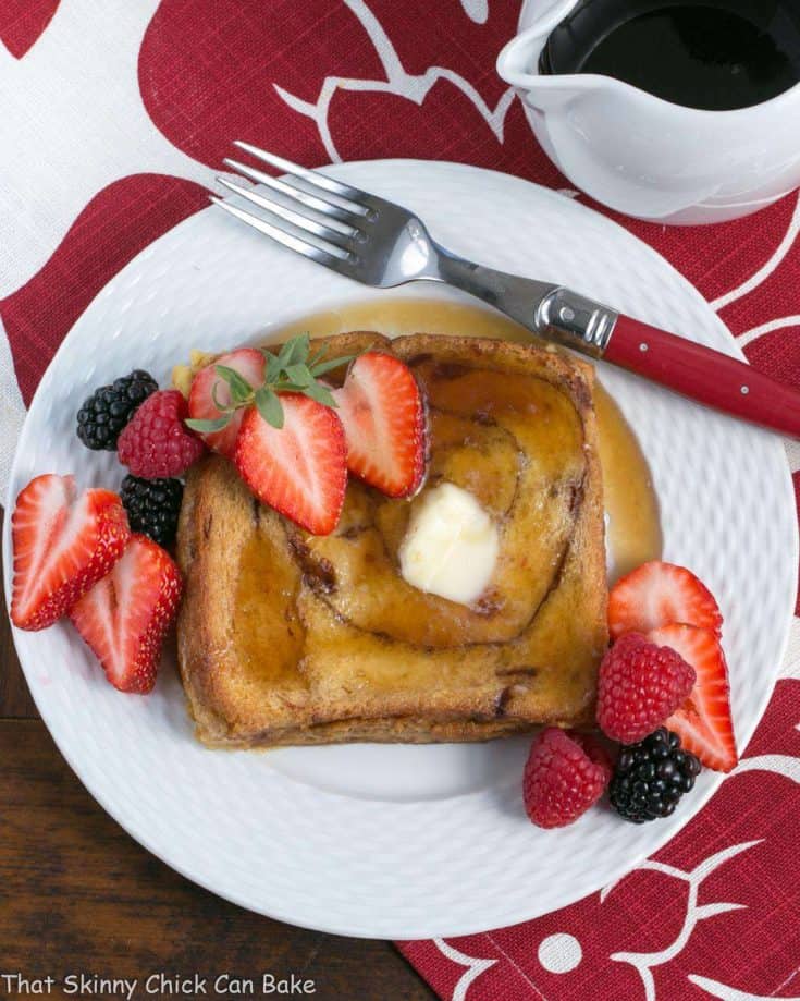 Overnight Cinnamon Bread French Toast - a scrumptious, make ahead brunch dish!