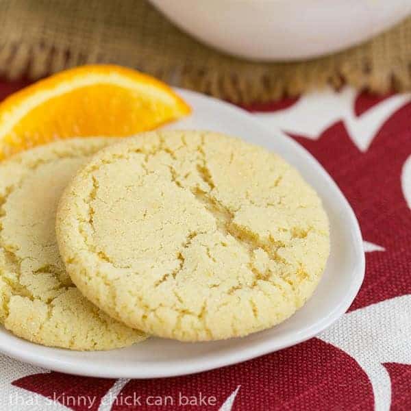 Orange Crinkles | Chewy orange cookies with a crackled top