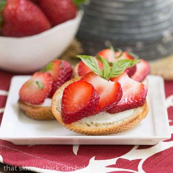 Strawberry Basil Crostini - A spectacular out of the ordinary appetizer!