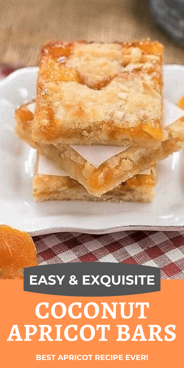 Coconut Apricot Bars photo and text collage