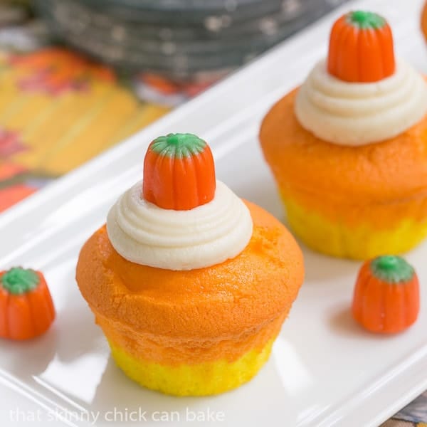 Candy Corn Cupcakes | An easy recipe for a Halloween treat