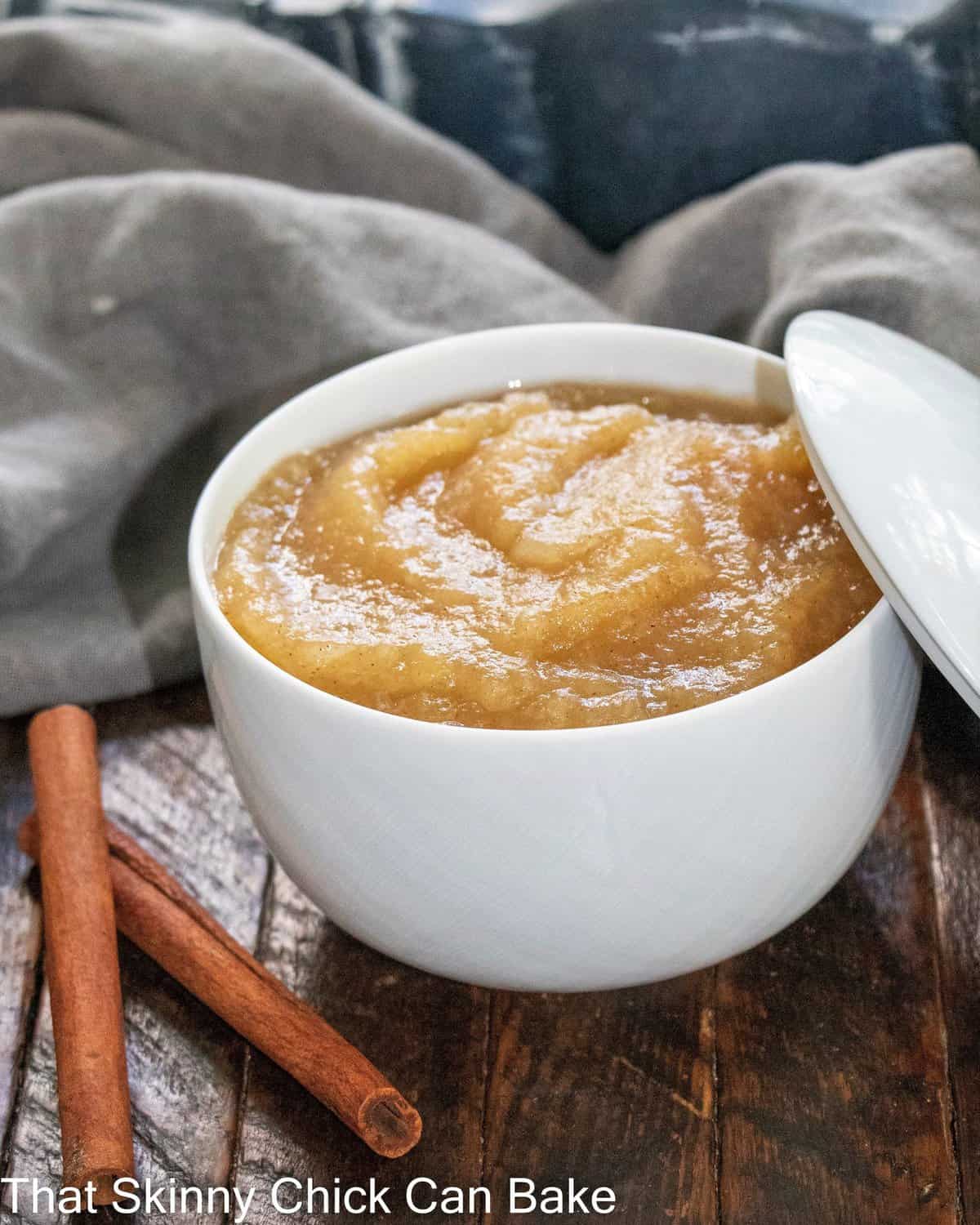 Cinnamon Spiced Applesauce - Easy & Wholesome! - That Skinny Chick Can Bake