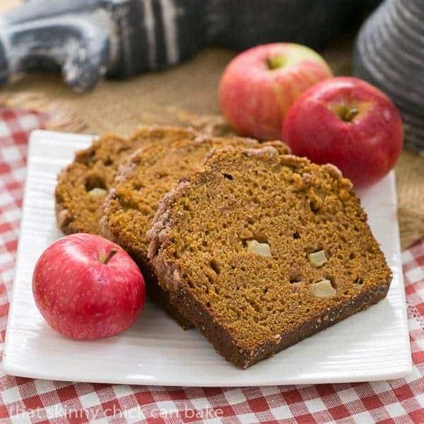 Pumpkin Bread with Apples - Two fall favorites rolled into one delicious loaf.