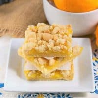 Meyer Lemon Streusel Bars | A scrumptious lemon bar with a sugar cookie crumble topping