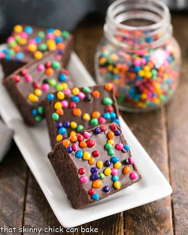 Ganache Topped Cosmic Brownies - That Skinny Chick Can Bake