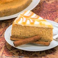 Pumpkin Cheesecake - an exquisite, seasonal cheesecake with a stunning caramel topping