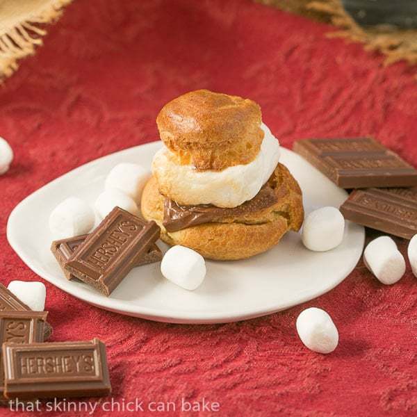 S'mores Cream Puffs | A gourmet s'mores dessert that will dazzle your friends!