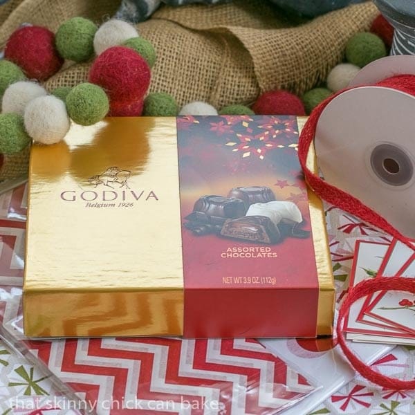 Boxes of GODIVA Chocolates -A Sweet Holiday Gift Boxes of GODIVA Chocolates with holiday wrapping paper