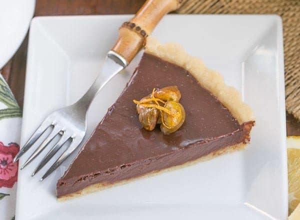 Semisweet Chocolate Tart | Semisweet chocolate tart with a buttery crust and a touch of Grand Marnier