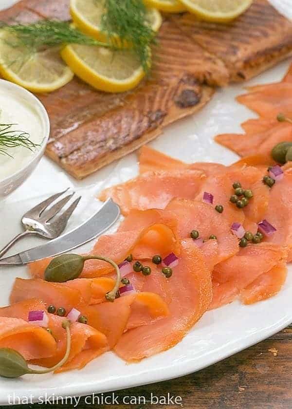 Smoked Salmon Platter- That Skinny Chick Can Bake