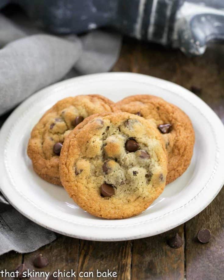 Thin and Chewy Chocolate Chip Cookies