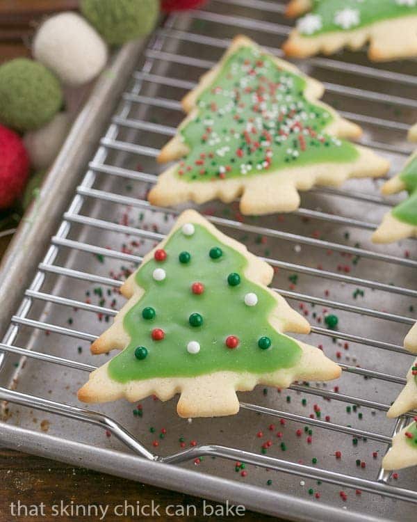 Homemade Sugar Cookies on a cooling rack.