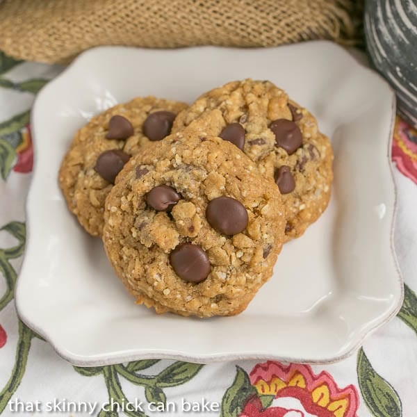 platter of Oatmeal Chocolate Chip Cookies