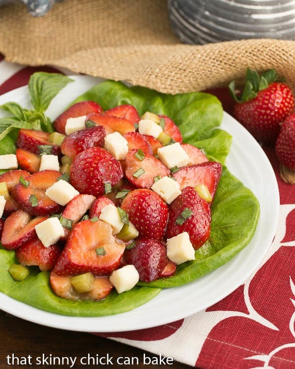 Brie Basil and Strawberry Salad | A simple, unforgettable combination!