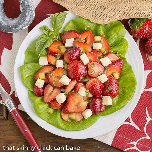 Brie Basil and Strawberry Salad - A simple, unforgettable combination!