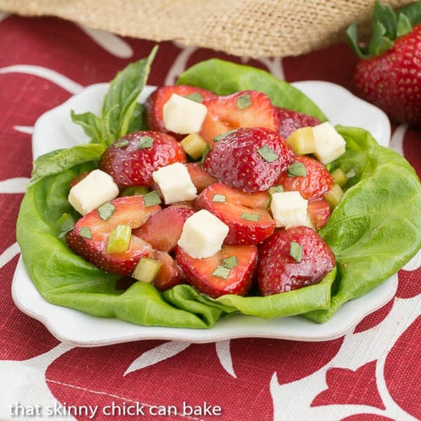 Brie Basil and Strawberry Salad | A simple, unforgettable combination!