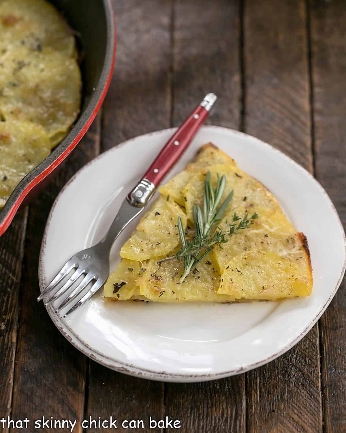 Cheesy Potato Galette - An Elegant Potato Cake! - That Skinny Chick Can Bake