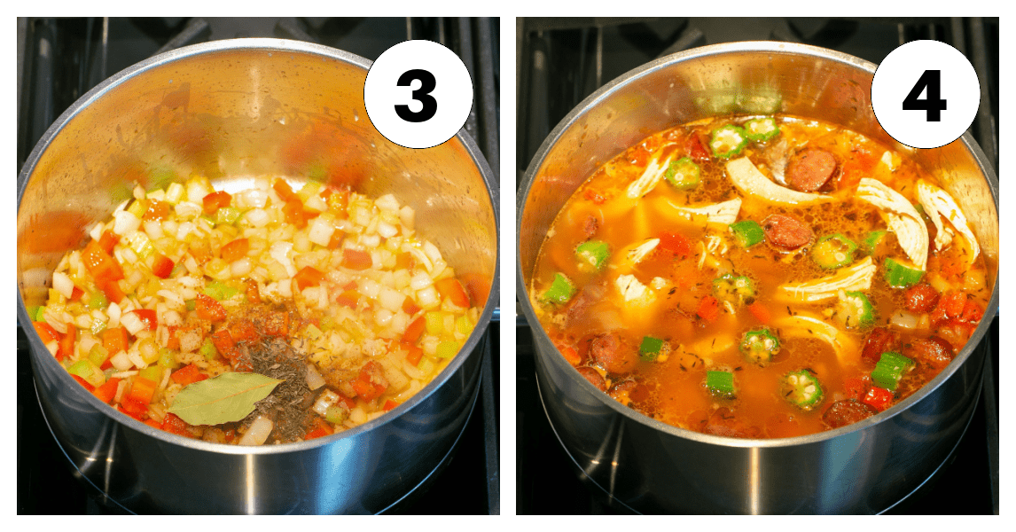 Jambalaya process shots 3,4.