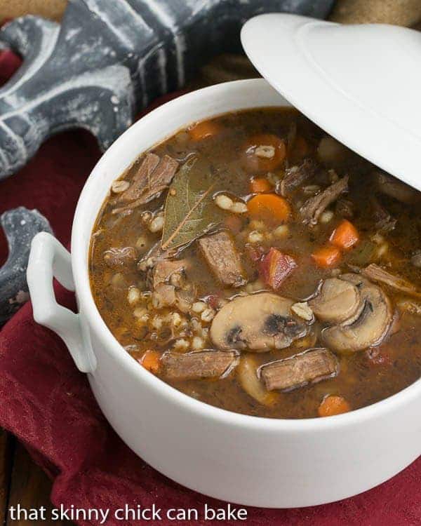 Homemade Beef Barley Soup - That Skinny Chick Can Bake Homemade Beef Barley Soup - That Skinny Chick Can Bake