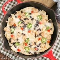 Spicy Salmon Nachos | Cheesy chips with jalapenos, black beans and salmon #ad