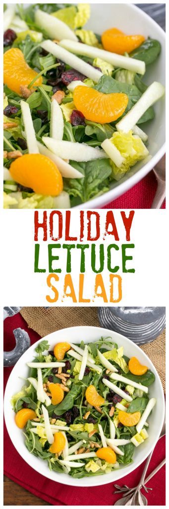 Holiday Lettuce Salad photo collage for Pinterest