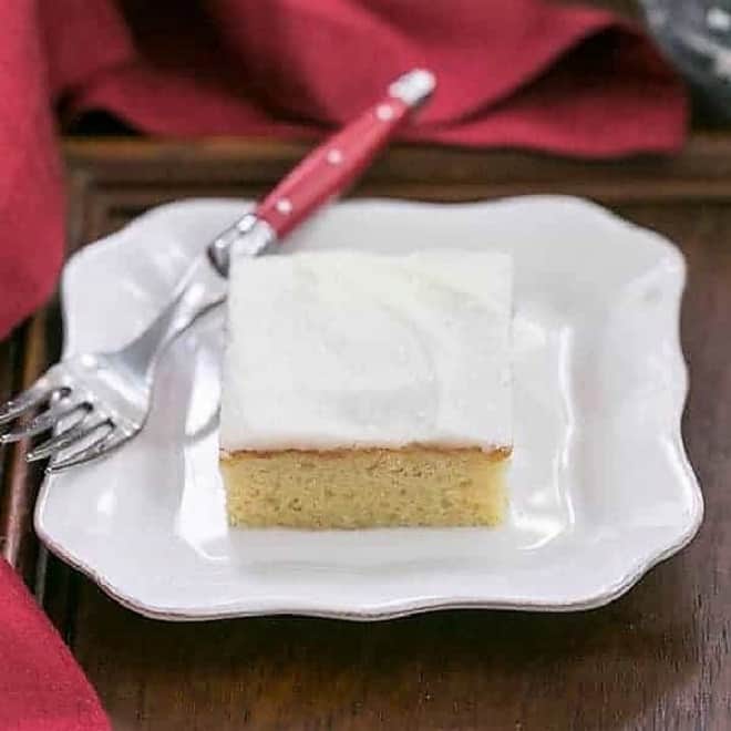 White Sheet Cake - That Skinny Chick Can Bake