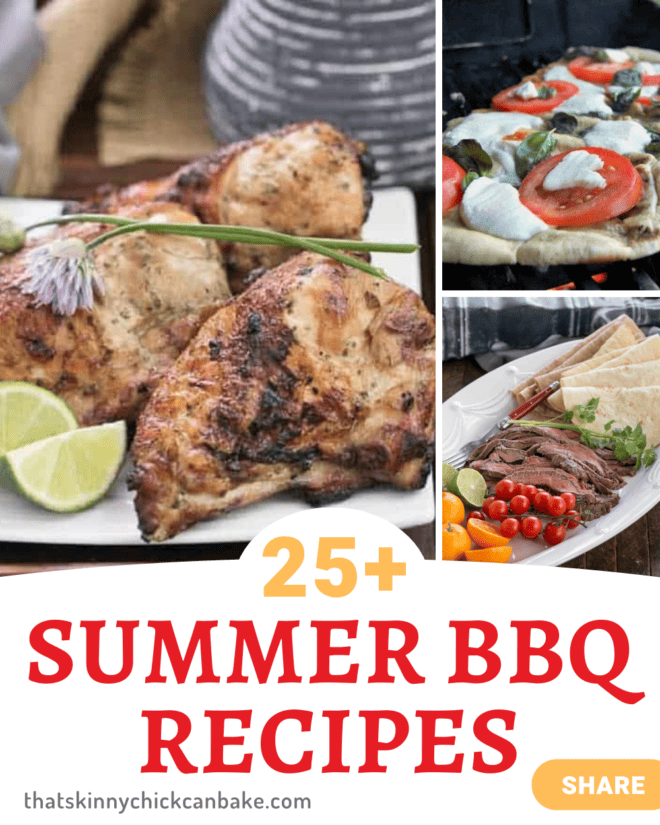 25+ Summer Grilling Recipes collage with a title text box.