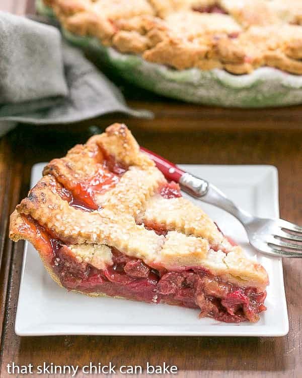 Classic Rhubarb Pie - That Skinny Chick Can Bake