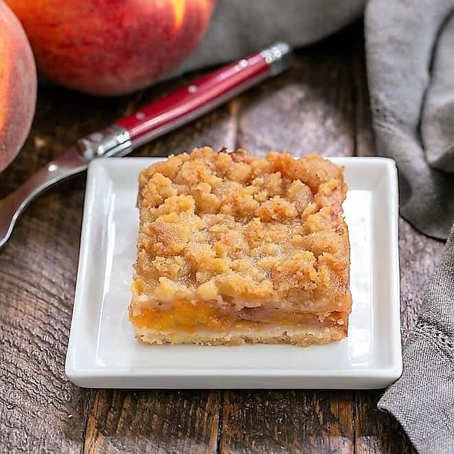 Fresh Peach Pie Bars