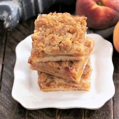 Fresh Peach Pie Bars-image