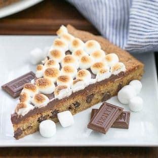 S'mores Cookie Cake - A tasty riff on the classic campfire treat!
