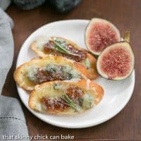 Fig Gruyere Crostini | An unusual combination of toppings that's sure to be a hit!